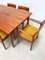 Set da pranzo in teak con tavolo allungabile e sei sedie di Johannes Nørgaard, Danimarca, anni '60, set di 2, Immagine 8
