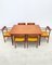 Danish Teak Dining Set with an Extendable Table & 6 Chairs by Johannes Nørgaard, 1960s, Set of 2, Image 1