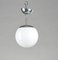 Italian Chrome-Plated Iron Pendant with Opal Glass Ball, 1960s, Image 6