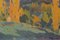 Raimon Roca Ricart, Alberi autunnali con luce dorata in Martinet, olio su tela, con cornice, Immagine 6