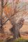 Grande Etude Post Impressionniste de Saules dans un Paysage d'Automne, Huile sur Toile, Encadrée 5