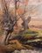 Grande Etude Post Impressionniste de Saules dans un Paysage d'Automne, Huile sur Toile, Encadrée 2