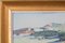 Ricard Tarrega Viladoms, paesaggio post impressionista con barche, olio su tavola, con cornice, Immagine 7