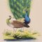 Peacock Paintings, 20th-Century, Gouache on Paper, Set of 2, Image 4