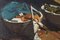 Joaquim Busquets Gruart, Barche da pesca post impressionista, 1979, olio su tela, con cornice, Immagine 4