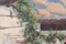 Escena de patio español grande con gallo, óleo sobre lienzo, enmarcado, Imagen 6