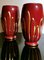 Art Deco French Glazed Terracotta Vases with Pure Gold Decorations, Set of 2 3