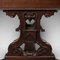 Mesa de biblioteca victoriana renacentista gótica escocesa antigua de roble, Imagen 10
