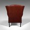 Vintage English Leather Clubhouse Wingback Armchairs, 1950s, Set of 2, Image 7