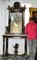 Mesa consola y espejo egiptomanía de madera tallada policromada, Escuela de artesanía Madrasa, principios del siglo XX, Imagen 13
