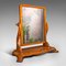 Antique English Victorian Satinwood Vanity Dressing Table Mirror, 1850s, Image 1