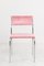 Chrome Chair with Powder Pink Upholstery, 1970s 3