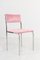 Chrome Chair with Powder Pink Upholstery, 1970s 1