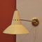 Verstellbare Mid-Century Wandlampe oder Wandleuchte aus Messing, 1950er 1