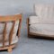 Mid-Century Oak Denis Armchair and Sofa Set by Guillerme Et Chambron, Set of 2, Image 4