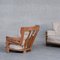 Mid-Century Oak Denis Armchair and Sofa Set by Guillerme Et Chambron, Set of 2, Image 14