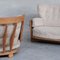 Mid-Century Oak Denis Armchair and Sofa Set by Guillerme Et Chambron, Set of 2, Image 5