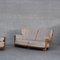 Mid-Century Oak Denis Armchair and Sofa Set by Guillerme Et Chambron, Set of 2, Image 2