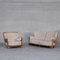 Mid-Century Oak Denis Armchair and Sofa Set by Guillerme Et Chambron, Set of 2, Image 1