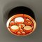 Lámpara de techo Alliance pequeña con anillos naranjas, años 70, Imagen 8