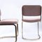 Italian Brass Cantilever Dining Chairs with Pink Upholstery, 1970s, Set of 4, Image 9