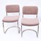 Italian Brass Cantilever Dining Chairs with Pink Upholstery, 1970s, Set of 4, Image 5