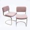 Italian Brass Cantilever Dining Chairs with Pink Upholstery, 1970s, Set of 4 7