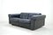 Black Leather Two-Seater Sofa from De Sede, 1970 18