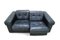 Black Leather Two-Seater Sofa from De Sede, 1970 15