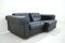 Black Leather Two-Seater Sofa from De Sede, 1970 13