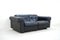 Black Leather Two-Seater Sofa from De Sede, 1970 7