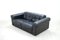 Black Leather Two-Seater Sofa from De Sede, 1970 24