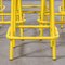 Industrial French Yellow High Stools, 1970s, Set of 6 8