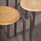 French Brown Stacking School Stools, 1960s, Set of 6, Image 7