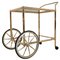Brass Faux Bamboo Drinks Trolley, 1970s, Image 1