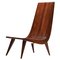 Mid-Century Modern Brazilian Walnut Lounge Chair in the Style of Niemayer from Caldas, 1970s 1