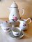 Service à Café Meissen en Porcelaine Rose et Décorations en Relief avec 11 Tasses, Set de 25 1
