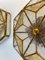 Italian Hammered Glass and Gilt Iron Sconces from Longobard, 1970s, Set of 2 3