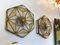Italian Hammered Glass and Gilt Iron Sconces from Longobard, 1970s, Set of 2 8