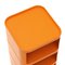 Orangefarbenes modulares quadratisches Regal von Anna Castelli für Kartell, 1960er 9