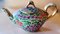 Kunsthandwerk Italienische Handbemalte Glasierte Keramik Teekanne 1