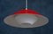 Danish Design Red Pendant Lamp with White Opal, 1960s 4