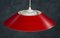 Danish Design Red Pendant Lamp with White Opal, 1960s 5