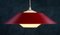Danish Design Red Pendant Lamp with White Opal, 1960s 2