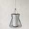 Italian Ceiling Light Made of Black Wire with Glass Cylinder 2