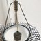 Italian Ceiling Light Made of Black Wire with Glass Cylinder 3