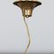 Lámpara colgante italiana extra grande de cristal de Murano soplado con detalles de latón, años 70, Imagen 11