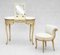 Louis XV French Painted Dressing Table or Vanity and Chair, 1950s, Set of 2 8