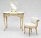 Louis XV French Painted Dressing Table or Vanity and Chair, 1950s, Set of 2, Image 8