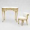 Louis XV French Painted Dressing Table or Vanity and Chair, 1950s, Set of 2, Image 1